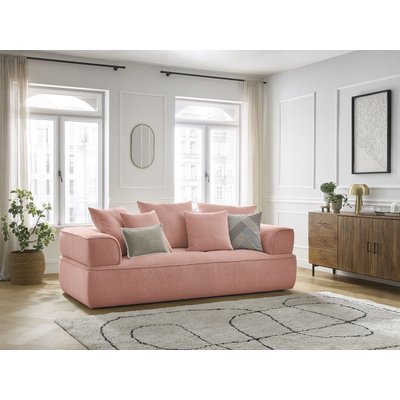 Canapé droit fixe 3 places en tissu lisse, WHESLEY BOBOCHIC