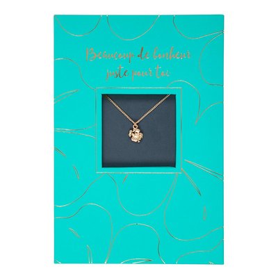 Carte bijou - Collier trèfle à 4 feuilles DRAEGER PARIS