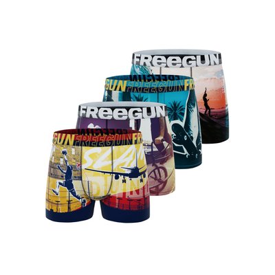Lot De 4 Boxers Microfibre FREEGUN