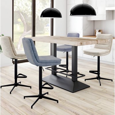 Table haute en chêne blanc 160 cm PALERME PIER IMPORT