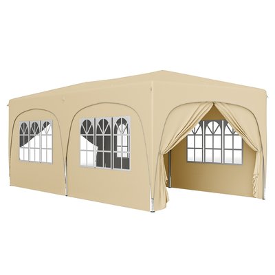 Tonnelle barnum pop up automatique 3x6 m réglable avec accessoires OUTSUNNY
