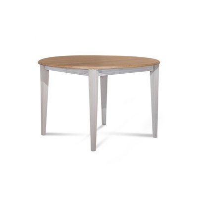 Table ronde extensible bois D105 avec 1 allonge et pieds fuseau - VICTORIA HELLIN, DEPUIS 1862