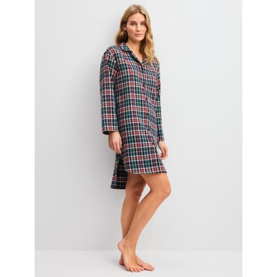 Chemise de nuit en flanelle, longueur 95 cm manches longues Coton HOLIDAY DREAMS CALIDA