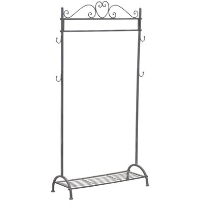 Portant/porte-manteaux en métal gris AUBRY GASPARD