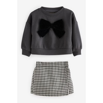 Sweat avec nœud et Jupe-short, ensemble NEXT