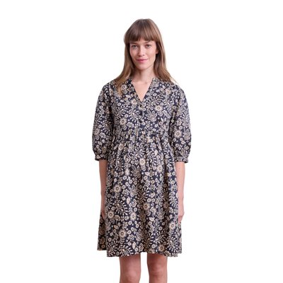 Robe courte coton fleuri grossesse et allaitement VERTBAUDET