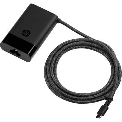 Chargeur ordinateur portable PC 65W noir mat compact USB-C EU HP