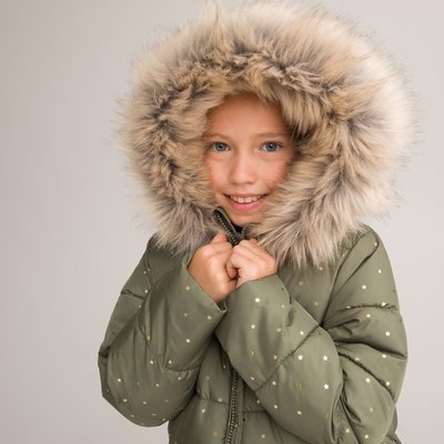 Куртка стеганая с капюшоном с искусственным мехом LA REDOUTE COLLECTIONS