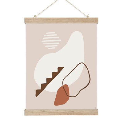 Majorque, affiche +  cadre chêne. 50cm x 70cm COTTON BIRD
