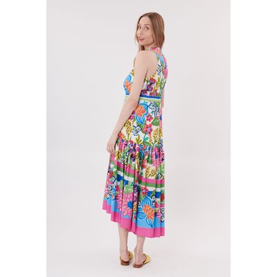 Robe longue imprimée en coton TEDDY DERHY