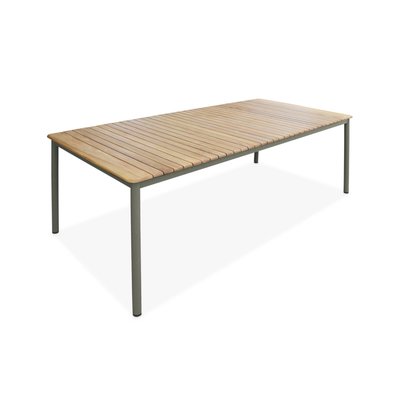 Table de jardin bois, plateau en teck, structure acier, 10 places GILI SWEEEK