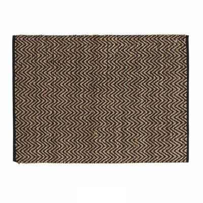 Tapis rectangle 120x170  Zigzag jute uni polycoton DECORATIE