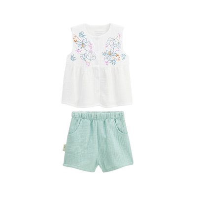Ensemble bébé t-shirt et short en gaze de coton PATROIKA PETIT BEGUIN