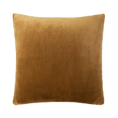 Housse de coussin en polaire marron, CASTOR OLIVIER DESFORGES