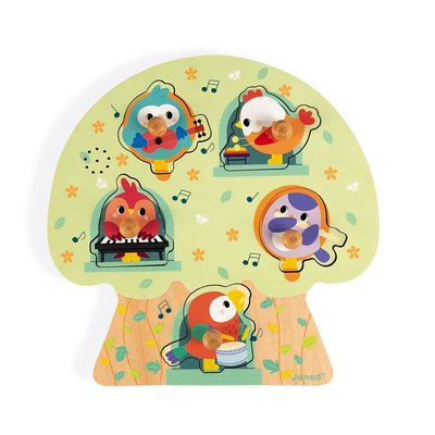 Puzzle en bois musical 5 pièces JANOD