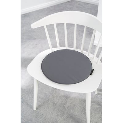 Galettes de chaise rondes imitation cuir LUIS 37cm- lot de 4 MAGMA HEIMTEX
