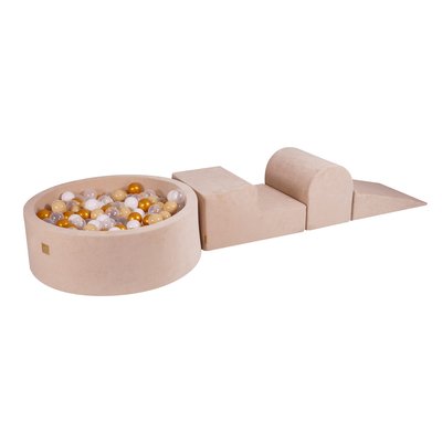 Aire De Jeux en Mousse avec Piscine à Balles, VELOURS MEOW BABY