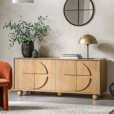 Garner Curve Low Oak Sideboard SO'HOME
