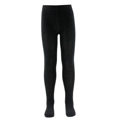 Collant uni pailleté en coton KINDY