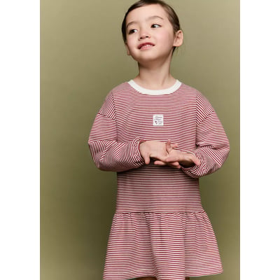 Robe en maille à rayures MANGO BABY