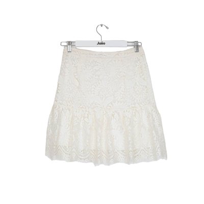 Jupe droite blanche coton La Redoute