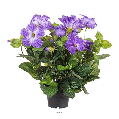 Petunia artificiel Violet en pot H 38 cm ARTIFICIELLES