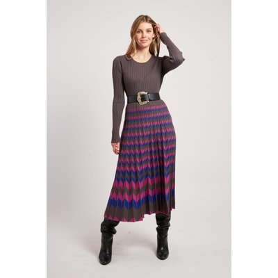 Robe mi-longue manches longues en maille JAZZ DERHY