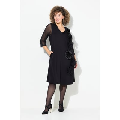 Robe en jersey, fleurs 3D ULLA POPKEN
