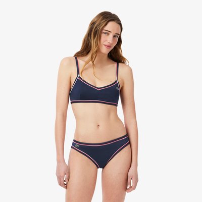 Haut de maillot de bain à liserés LACOSTE