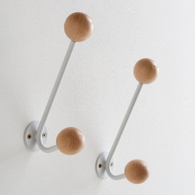 Lot de 2 porte-manteaux muraux Agama, 2 patères LA REDOUTE INTERIEURS