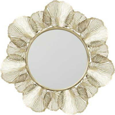 miroir mural pétales dorés style contemporain en métal et verre RECOLLECTION