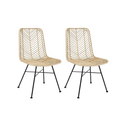 Chaise en  Rotin  (lot de 2) - LORINE HELLIN, DEPUIS 1862