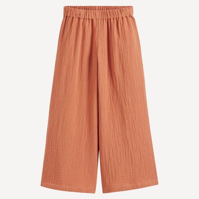 Calças largas, em gaze de algodão LA REDOUTE COLLECTIONS