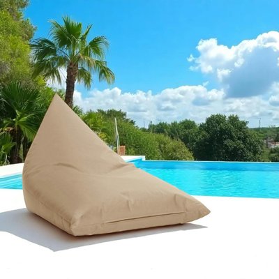 Pouf berlingot extérieur taupe ARTA PIER IMPORT
