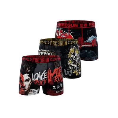 Lot de 3 Boxers microfibre FREEGUN