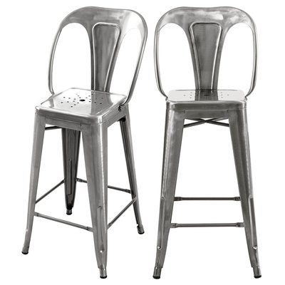Lot de 2 chaises pour îlot central 67 cm en métal - INDUS RENDEZ-VOUS DÉCO