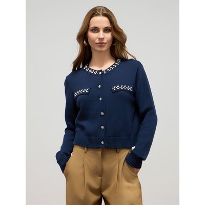 Cardigan en maille fine réalisé en coton mélangé OLTRE