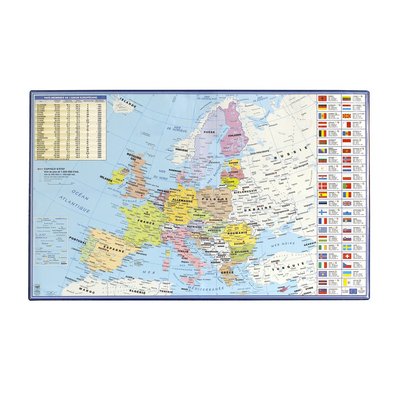 Sous main bureau carte de l'Europe - Protection bureau enfant et adulte VIQUEL