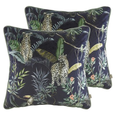Jungle Leopard Twin Pack Polyester Filled Cushions SO'HOME