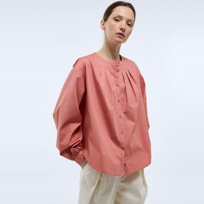 Chemise manches longues unie en coton BIO GOTS MONOPRIX