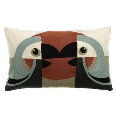 Coussin brodé Loro VIVARAISE