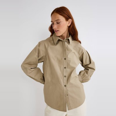 Chemise unie en coton MONOPRIX
