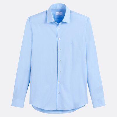 Hemd aus Stretch-Popeline, Slim-Fit CALVIN KLEIN