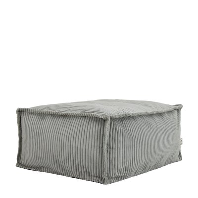 Pouf repose-pieds rectangulaire en velours côtelé recyclé - COMO ICON