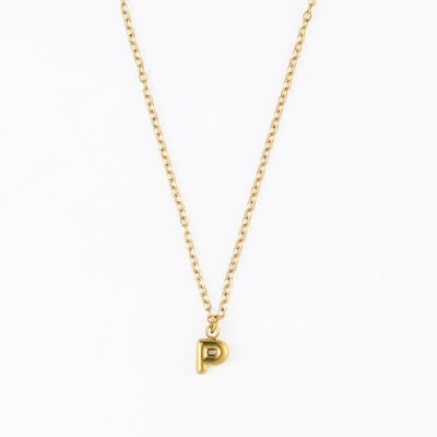 Collier à pendentif lettre P acier inoxydable BALABOOSTE