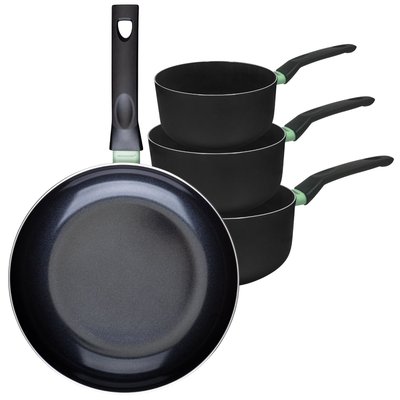 Ensemble de 1 poêle et 3 casseroles antiadhésives revêtement céramique Brandao FACKELMANN