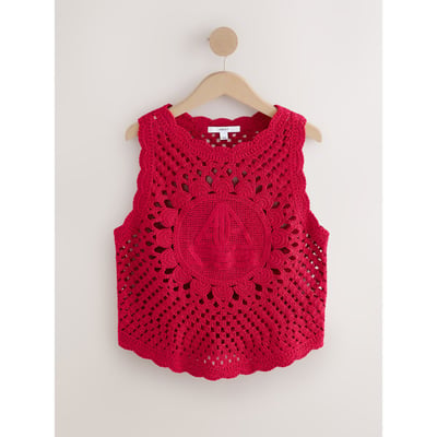 Débardeur en maille de crochet coton NEXT