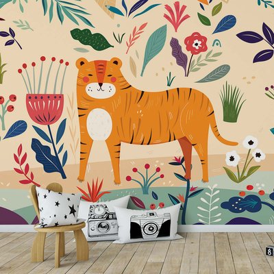 Papier peint enfant tigre HEXOA