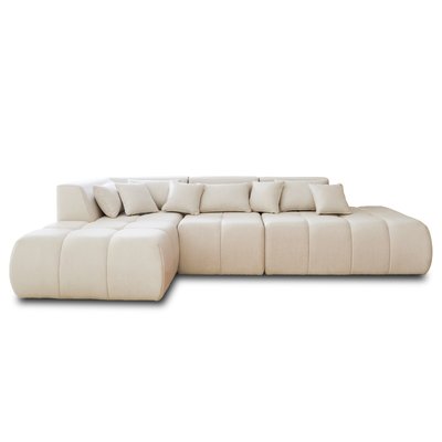 Canapé d'Angle gauche en Tissu 5 places - CARACAS LISA DESIGN