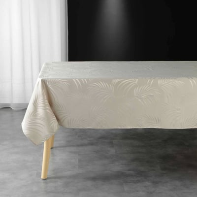 Nappe rectangulaire 140x240 antitache jacquard Plumette DECORATIE